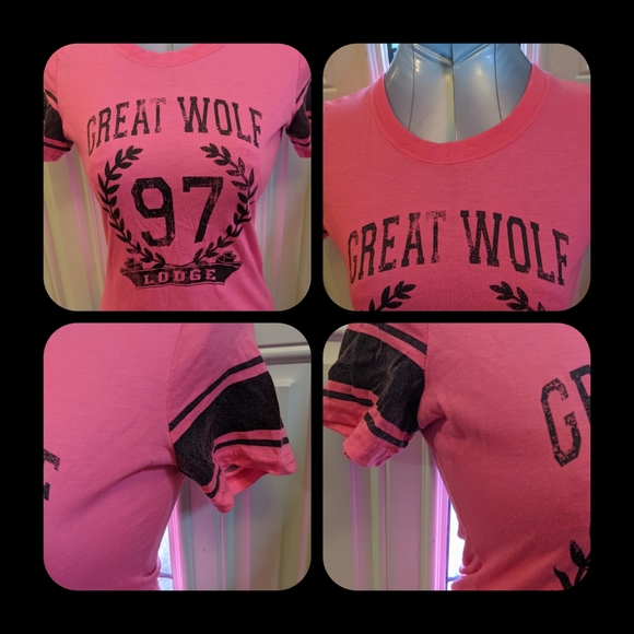 5/$25 Small short sleeve pink great wolf 97 Tshirt. By exist. Great shape - Picture 2 of 4